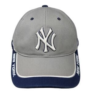 New York Yankees MLB T.E.I. Gray Baseball Cap One Size Strapback Embroidered Hat
